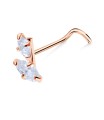 Silver Curved Nose Stud NSKZ-1762